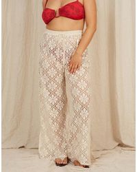 Going Somewhere - Floral Crochet Trousers - Lyst