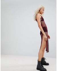 TWIIN Caught - Midi-jurk Van Mesh - Meerkleurig