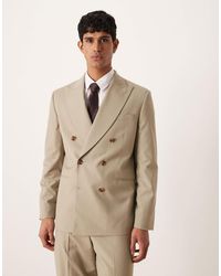 ASOS - Double Breasted Regular Suit Jacket - Lyst