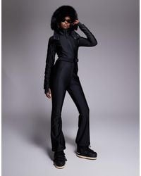 ASOS 4505 Ski & Snow - Asos 4505 Ski Soft Shell Belted Ski Suit With Slim Kick Leg And Faux Fur Hood - Lyst
