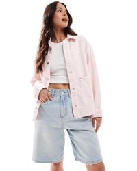 Stradivarius - Surchemise oversize en jean - pastel - Lyst