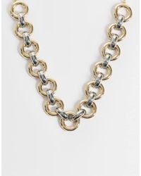 Reclaimed Vintage - Mixed Metal Chunky Neckchain - Lyst
