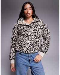 Barbour - – harley – fleecejacke mit leopardenmuster - Lyst