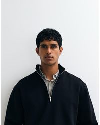 ASOS - Essentials Relaxed Fit Quarter Zip Sweatshirt - Lyst