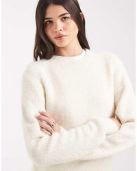 Vero Moda - Zachte Fluffy Gebreide Trui Met Ronde Hals - Lyst