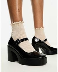 ASOS - Pound Platform Mary Jane Heeled Shoes - Lyst