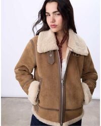Stradivarius - Regular-fit Faux Shearling Lined Jacket - Lyst