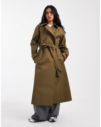 ASOS - Waterafstotende Trenchcoat Met Lange Pasvorm - Lyst