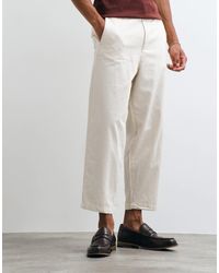 ASOS - Relaxed Tapered Cropped Linen Blend Trousers - Lyst