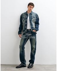 TRUE RELIGION - Rope Stitch Loose Fit Ricky Flap Pocket Jeans - Lyst