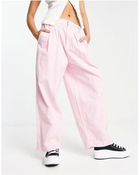 Free People - baggy Fit Linen Trousers - Lyst