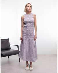 Daisy Street - Drop Waist Shirred Maxi Dress - Lyst