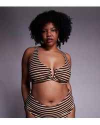 ASOS - Asos Design Curve Tori Towelling Nissi V-Wire Bikini Top - Lyst