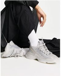Steve Madden - – maxima-r – sneaker mit strassbesatz und dicker sohle - Lyst