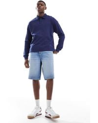 ASOS - Longer Length Denim Jort - Lyst