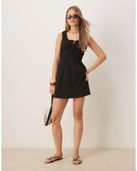 ASOS - Prairie Ruched Bust Mini Dress - Lyst