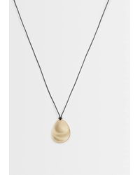 ASOS - Corded Necklace With Small Molten Pendant - Lyst