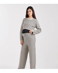 Mama.licious - Mamalicious Maternity Knitted Wide Leg Over The Bump Trousers Co-Ord - Lyst