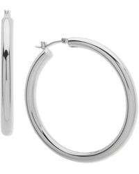 DKNY - 50Mm Tone Hoop Earrings - Lyst
