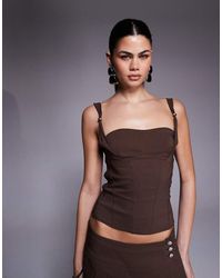 I.AM.GIA - Idez Metal Hardware Strap Seam Detail Corset Top - Lyst