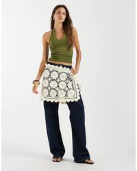 Muse Assembly - Crochet Side Tie Mini Skirt - Lyst