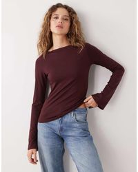 Weekday - Annie Super Soft Long Sleeve Boat Neck Top - Lyst