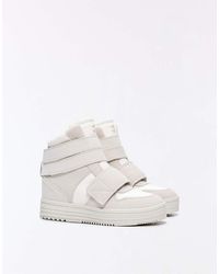 Bershka - High-top Hidden Wedge Trainers - Lyst