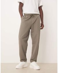 ASOS - Ruimvallende Toelopende Joggingbroek Van Piqué Katoen - Lyst