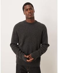 ARKET - Wool Rich Crew Neck Ribbed Sweater With Wrist Gaiters And Thumb Holes - Lyst