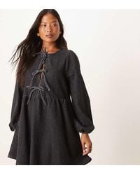 Nobody's Child Petite - Eden Denim Mini Dress - Lyst