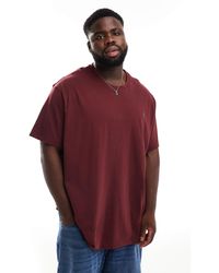 Polo Ralph Lauren - Big & tall - t-shirt à logo emblématique - bordeaux - Lyst