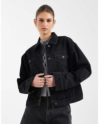ASOS - Giacca Di Jeans Oversize Anni '90 Nera - Lyst