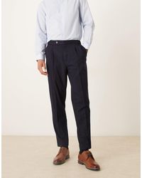 ASOS - – elegante, schmal zulaufende hose aus flanell - Lyst