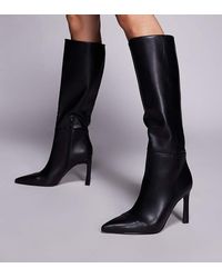 ASOS - Wide Fit Charmed Heeled Knee Boots - Lyst
