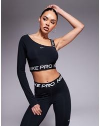 Nike - Nike Pro Training Asymetric Long Sleeve Top - Lyst