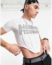 Collusion - T-shirt con dettaglio stile corsetto con stampa grafica - Lyst