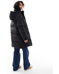 SELECTED - Chaqueta Midi Negra Acolchada De - Lyst