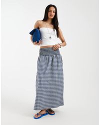 ASOS - Shirred Waist Maxi Skirt - Lyst