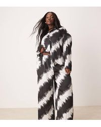 ASOS - Pantalones Plisados De Pernera Ancha Con De Curve (Parte De Un Conjunto) - Lyst