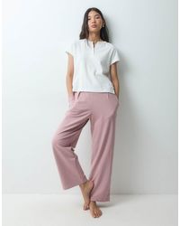 Lacoste - Wide Leg Lounge Pants - Lyst