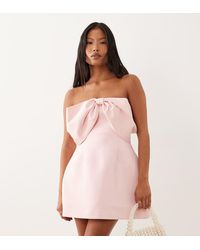 Forever New - Strapless Bow Mini Dress - Lyst