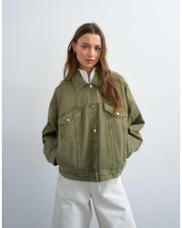 TOPSHOP - Denim Balloon Jacket - Lyst