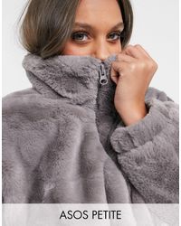 ASOS ASOS DESIGN Petite - Giacca grigia corta - Grigio