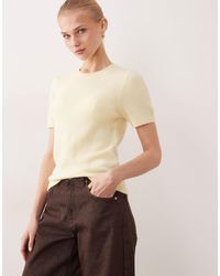 Abercrombie & Fitch - – körpernah geschnittenes strick-t-shirt - Lyst