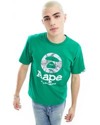 Aape By A Bathing Ape - Aape By A Bathing Ape Regular Fit Short Sleeve T-shirt With Front Print - Lyst