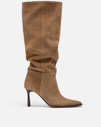 Stradivarius - – legere stiefel aus leder - Lyst