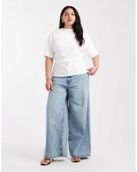 ASOS - Asos design curve - jean ample à taille haute - délavage vintage - Lyst