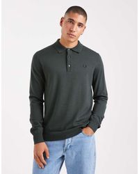 Fred Perry - Knitted Polo Jumper - Lyst