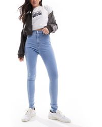 Dr. Denim - Solitaire - jean ultra skinny à taille haute - clair délavé - Lyst