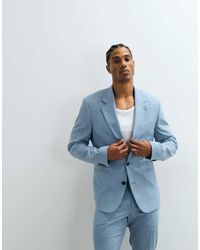 ASOS - Linen Blend Skinny Suit Jacket - Lyst